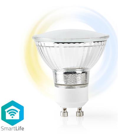Chytrá LED žárovka NEDIS WIFILW10CRGU10, Wi-Fi, 5W, 330lm, GU10, studená bílá/teplá bílá