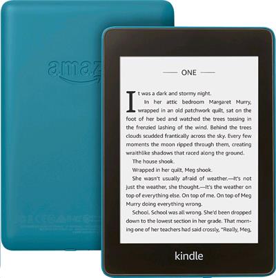 E-book AMAZON KINDLE PAPERWHITE 4 2018, 6" 8GB E-ink displej, WIFi, BLUE, SPONZOROVANÁ VERZE