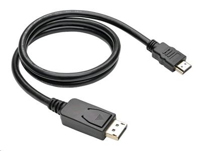 Kabel DisplayPort/HDMI, 2m, černý