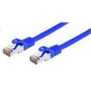 Kabel C-TECH patchcord Cat6, FTP, modrý, 0,25m