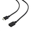 Kabel CABLEXPERT HDMI-HDMI            4,5m, 1.4, M/F stíněný, zlacené kontakty, prodlužovací, černý