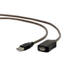 Kabel CABLEXPERT USB 2.0 aktivní prodlužka, 10m, černá