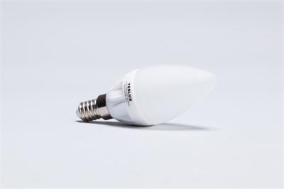 LED žárovka TESLUX, patice E14, svíčka, 4W, teplá bílá