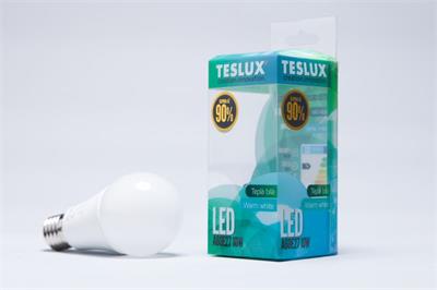 LED žárovka TESLUX, patice E27, 10W, teplá bílá