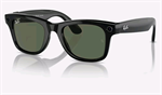 Meta Ray-Ban Wayfarer, AI brýle, Shiny Black, G15 Green LARGE