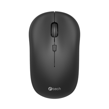 Myš C-TECH WLM-09, Dual mode, bezdrátová, BT5.0 + 2,4GHz, 1600DPI, černá