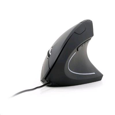 Myš GEMBIRD MUS-ERGO-01, ergonomická, černá, USB