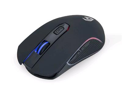 Myš Gembird MUSGW-6BL-01, herní, bezdrátová, RGB LED, 3200DPI, USB