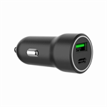Nabíječka do auta, 2-port USB car fast charger, Type-C PD, 20 W