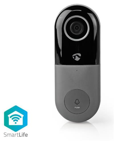NEDIS Wi-Fi Smart Domovní Zvonek s Kamerou | Ovládání Pomocí Aplikace | microSD Slot | HD 720p