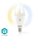 Chytrá LED žárovka NEDIS WIFILW13WTE14, Wi-Fi, 4.5W, 350lm, E14, teplá bílá /studená bílá 