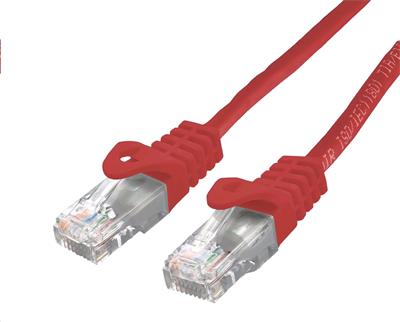 Patchcord Cat6, UTP, červený, 0,25m