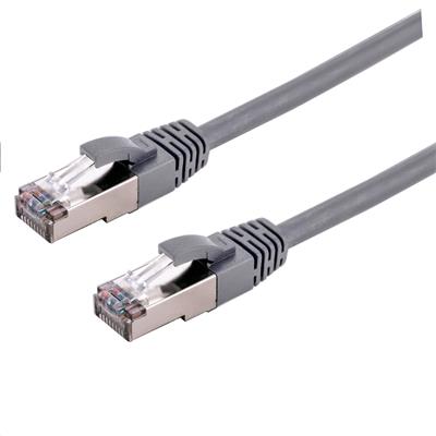 Patchcord Cat6a, S/FTP, šedý, 10m