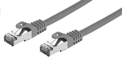Kabel C-TECH patchcord Cat7, S/FTP, šedý, 0,25m