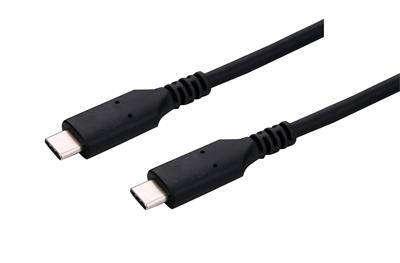 USB 4.0, Type-C (CM/CM), PD 100W, 40Gbps, 0,5m, černý