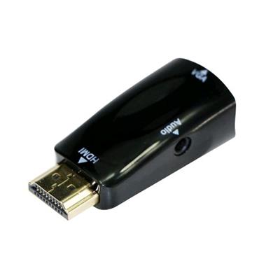 Kabel CABLEXPERT red. HDMI na VGA + Audio, M/F, černá