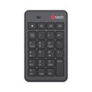 Klávesnice C-TECH KBN-02W, bezdrátová, numerická,  23 kláves, USB slim black