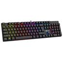 Mechanická herní klávesnice C-TECH Morpheus (GKB-11), casual gaming, CZ/SK, červené spínače, RGB podsvícení, USB