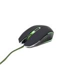 Myš Gembird MUSG-001-G, herní, optická, zeleno-černá, 2400DPI, USB